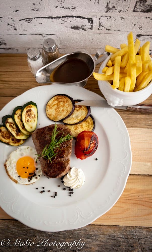 Steak mit Gemüse